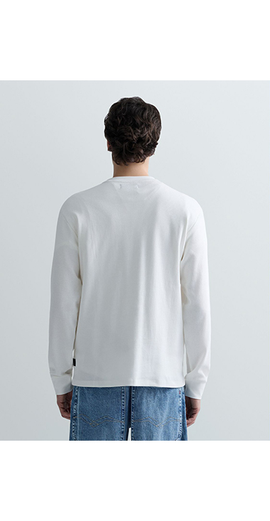 ワッフルコットンロングスリーブTシャツ 詳細画像